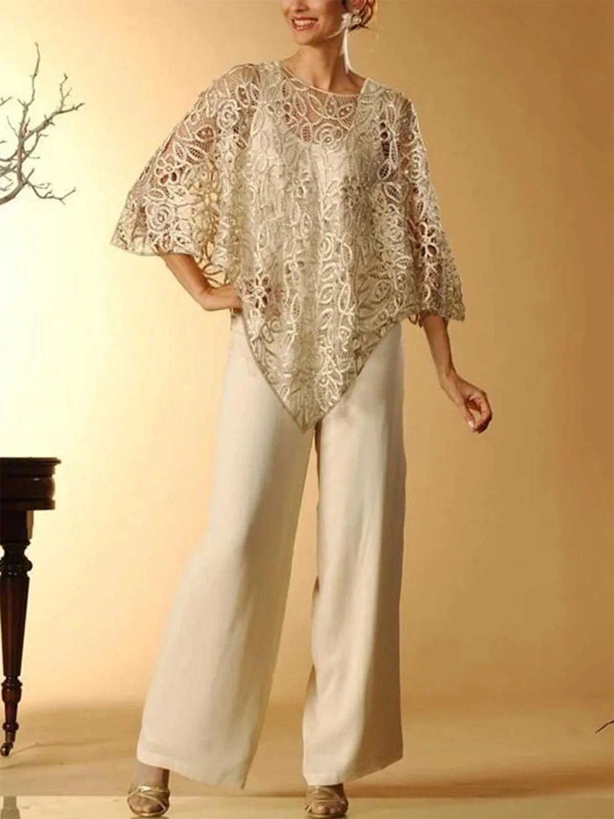 Plain Party Going Out Two Piece Set Long Sleeve Elegant Spring/Fall Matching Set