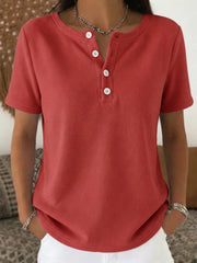 Cozy Half Sleeve Cotton Casual T-shirt