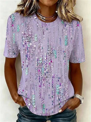 Vintage Casual Round Neck Short Sleeve T-Shirt