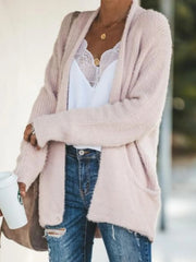 Solid Color Long Sleeves with Pockets Sweater Cardigan