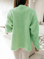 Solid Color Buttons Long Sleeves Sweater Cardigan