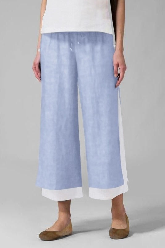 Women's Solid Color Layered Casual Plus Size Pants